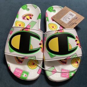 Champion White Slides Sandals
